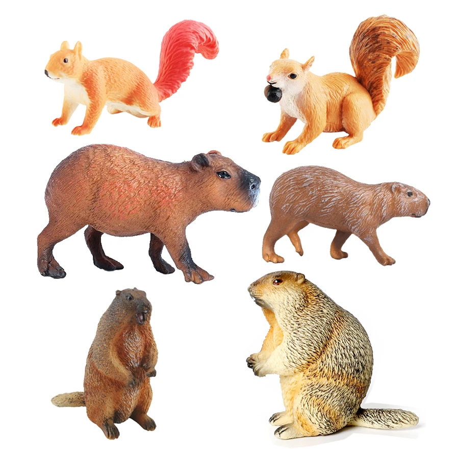 Kids Toys Under 1 Year - Figur Aksi Patung Hewan Plastik Marmot