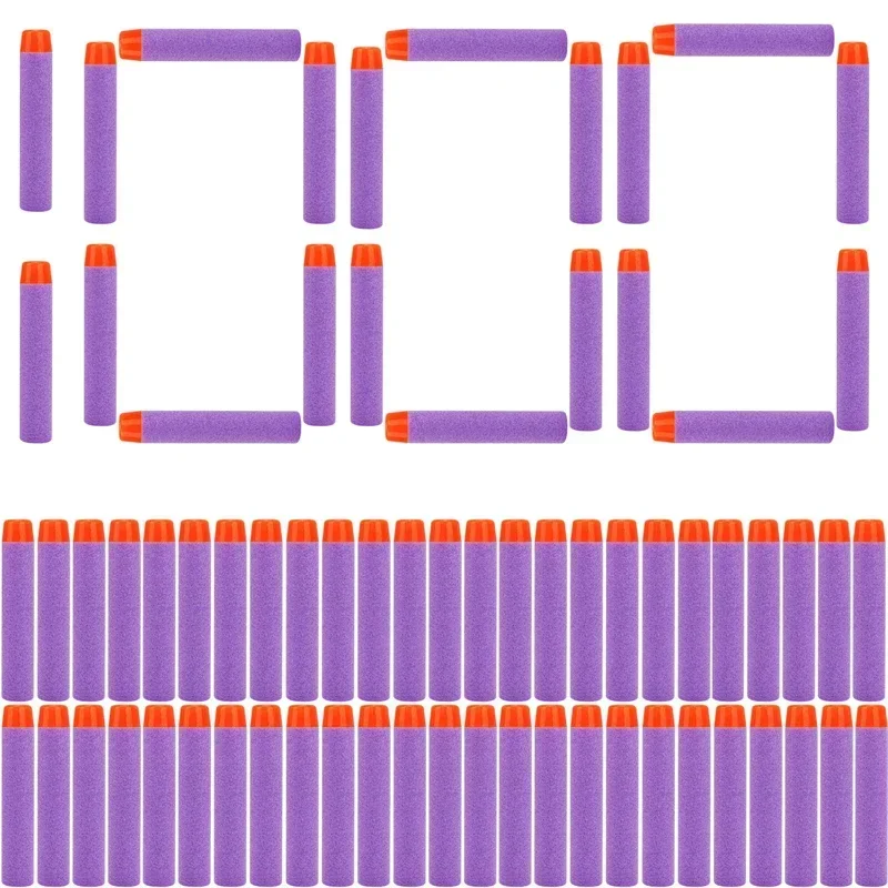 Foam Dart Gun - 23KPurple Peluru Kepala Bulat Padat 7.2Cm