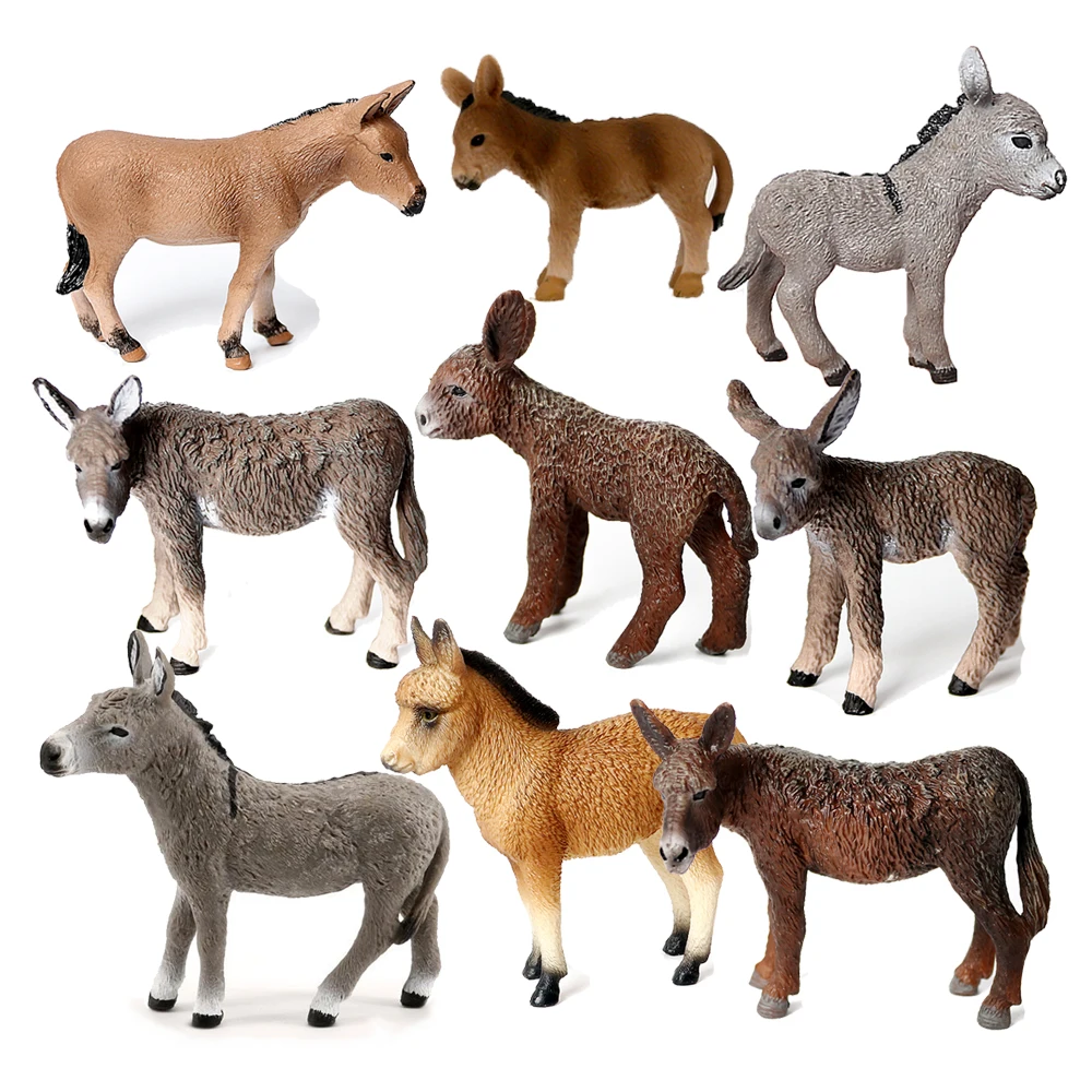 Kids Toys Under 1 Year - Mainan Model Keledai Figur Hewan Patung