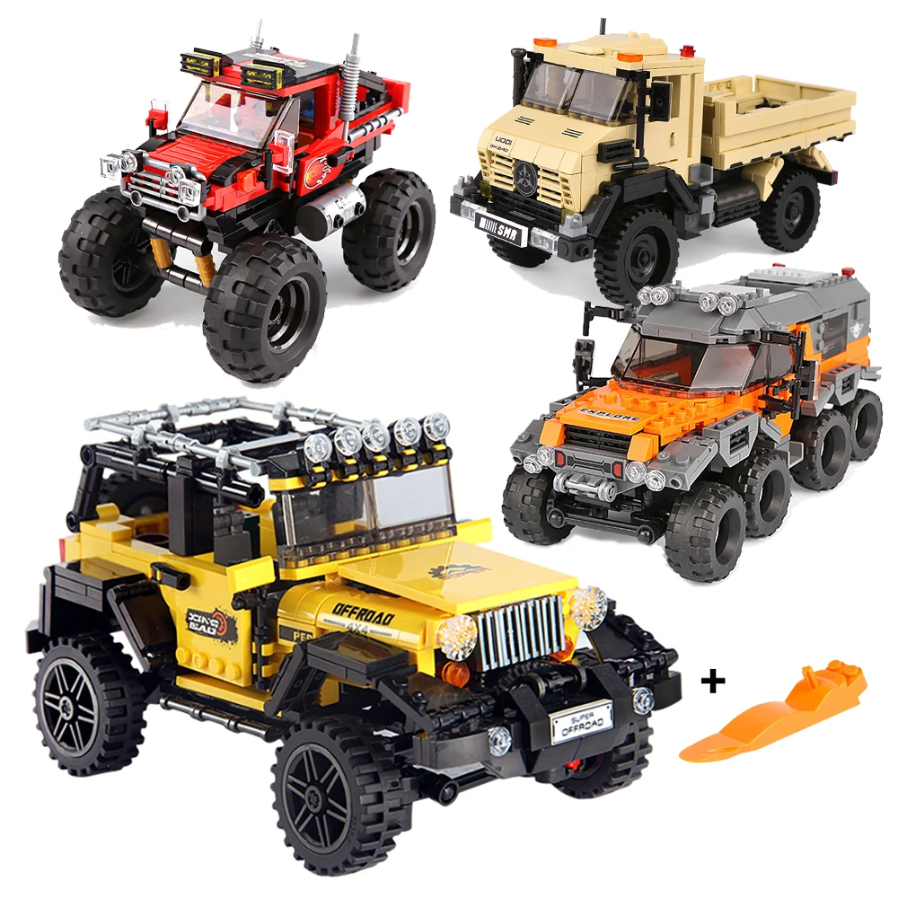 Kids Toys Jeep - Mainan edukasi anak-anak, Set mainan blok
