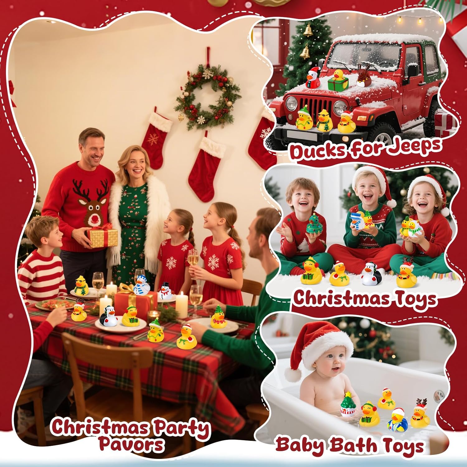 12-100 Buah Bebek Karet Natal, - Kids Toys Jeep ulasan dan harga