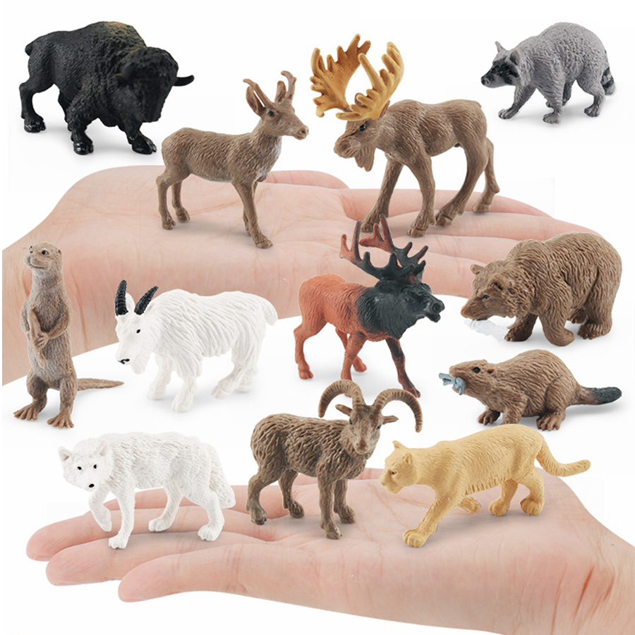 Figur Hewan Amerika Utara Real - Kids Toys Under 1 Year ulasan dan harga